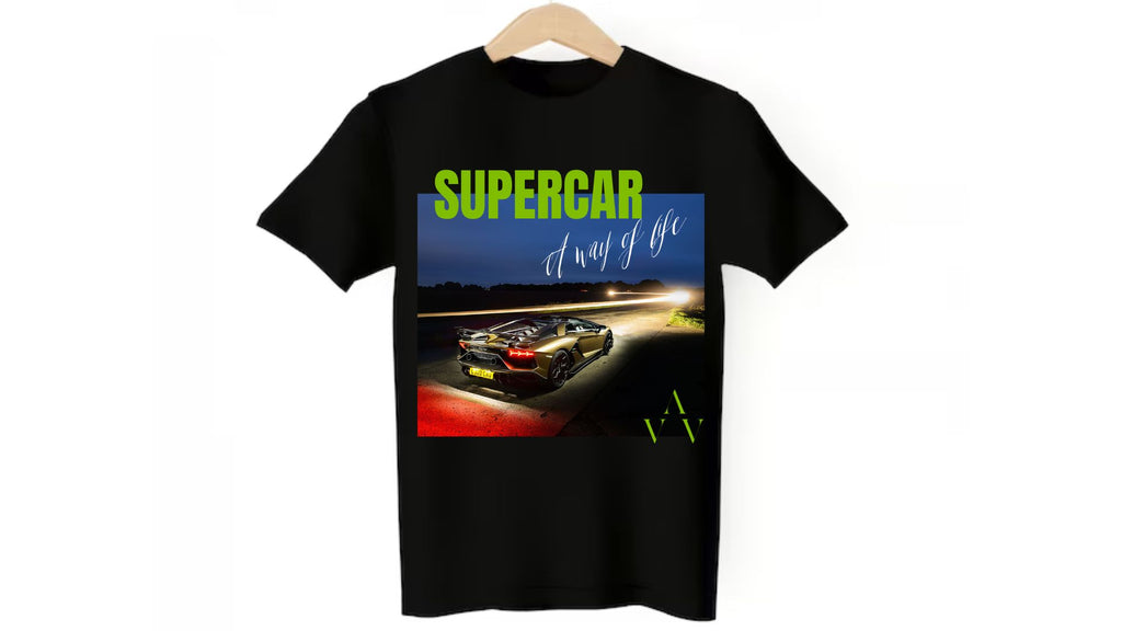Adult Unisex Supercar T-Shirt - Lamborghini Aventador