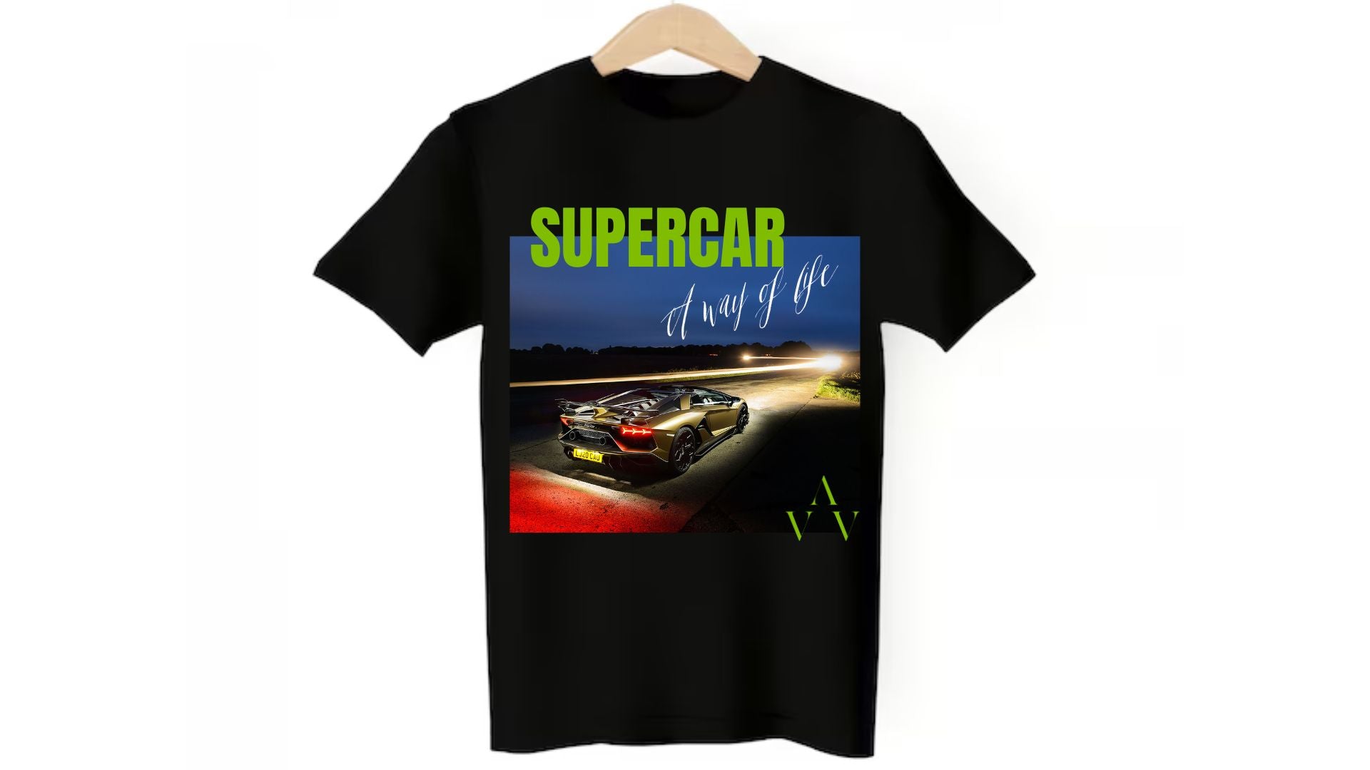 Adult Unisex Supercar T-Shirt - Lamborghini Aventador
