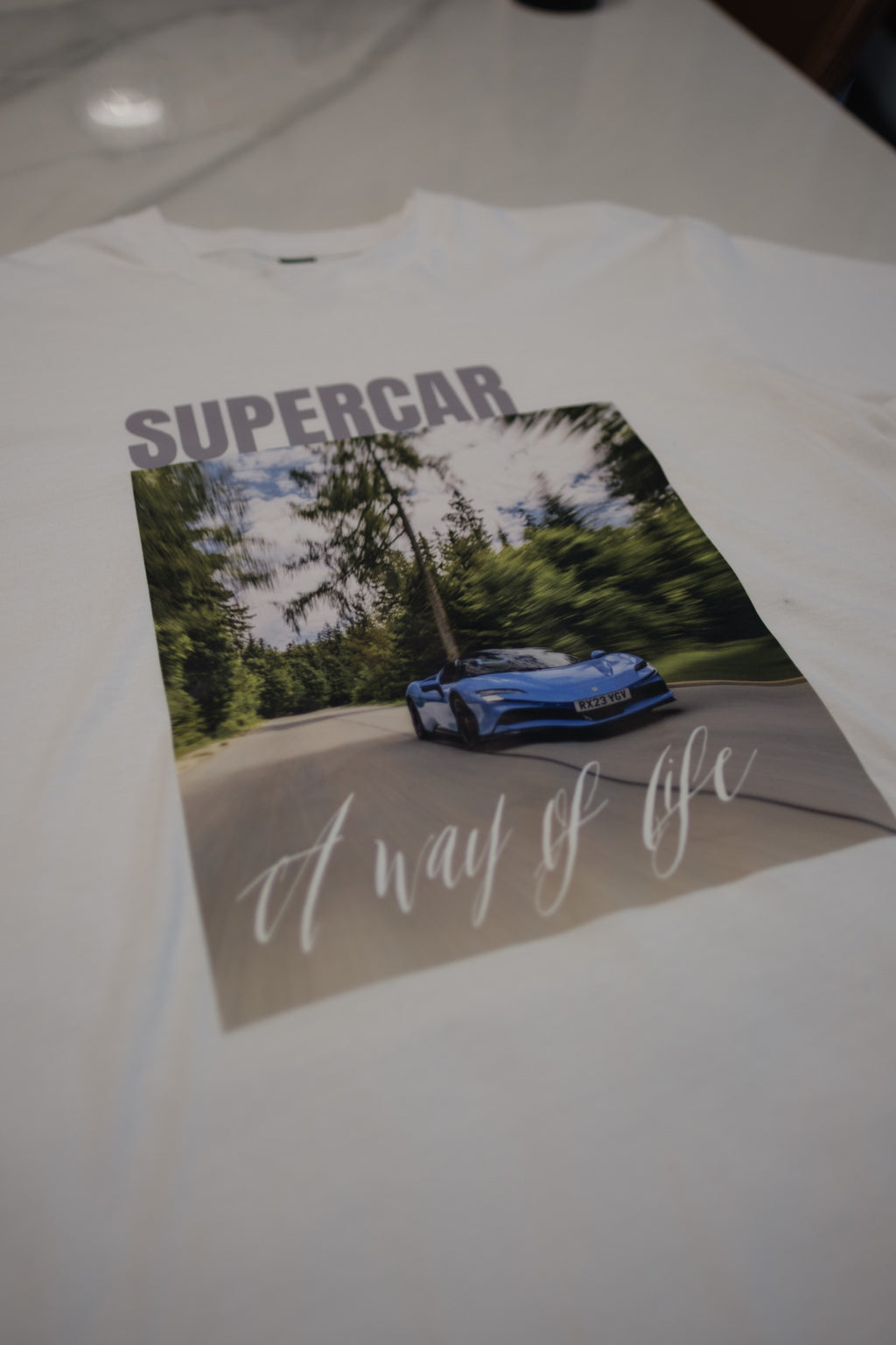 Adult Unisex Supercar T-Shirt - Ferrari SF90 Spider