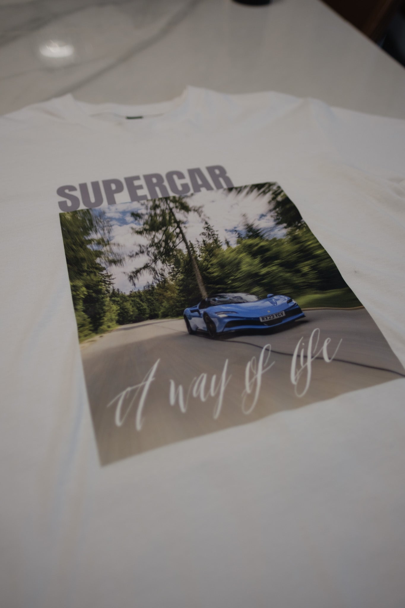 Adult Unisex Supercar T-Shirt - Ferrari SF90 Spider